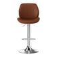 Stool Haven 1X Bar Stool Bentwood Swivel Adjustable Kitchen Dining Counter Stool Leather Brown