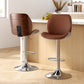 Stool Haven 2X Bar Stools Bentwood Adjustable Kitchen Counter Chair Leather Brown