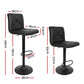 Stool Haven Set of 2 PU Leather Gas Lift Bar Stools - Black