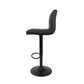 Stool Haven Set of 2 PU Leather Gas Lift Bar Stools - Black