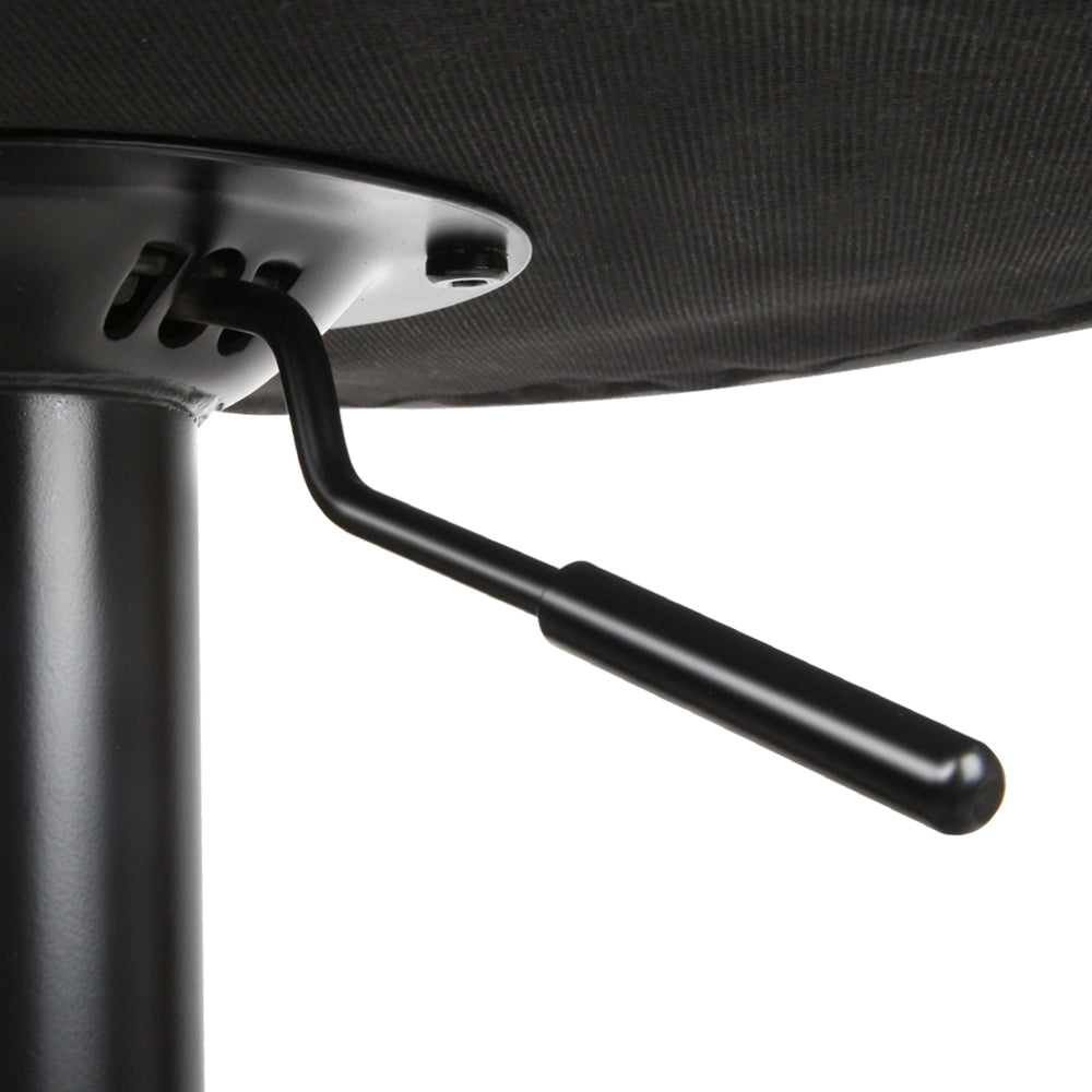 Stool Haven Set of 2 PU Leather Gas Lift Bar Stools - Black
