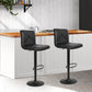 Stool Haven Set of 2 PU Leather Gas Lift Bar Stools - Black