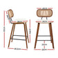2x Stool Haven Bar Stools Kitchen Counter Rattan Chairs PU Leather Padding