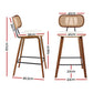 4x Stool Haven Bar Stools Kitchen Counter Rattan Chairs PU Leather Padding