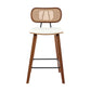 4x Stool Haven Bar Stools Kitchen Counter Rattan Chairs PU Leather Padding