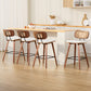 4x Stool Haven Bar Stools Kitchen Counter Rattan Chairs PU Leather Padding