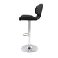Stool Haven Set of 2 PU Leather Gas Lift Bar Stools - Black and Chrome