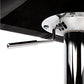 Stool Haven Set of 2 PU Leather Gas Lift Bar Stools - Black and Chrome