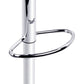 Stool Haven Set of 2 PU Leather Gas Lift Bar Stools - Black and Chrome