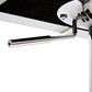 Stool Haven Set of 2 PU Leather Gas Lift Bar Stools - White and Chrome