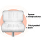 Stool Haven 4x Bar Stools Gas Lift Leather Padded White