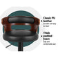 Stool Haven Set of 2 Bar Stools Kitchen Wooden Gas Lift Leather Stool Metal Black Barstools