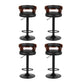 Stool Haven 4 x Bar Stools Gas Lift Faux Leather