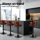 Stool Haven 4 x Bar Stools Gas Lift Faux Leather