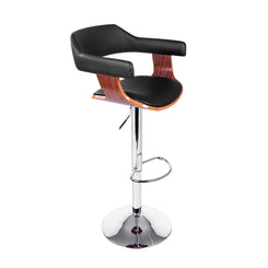 Stool Haven Wooden Bar Stool - Black and Wood