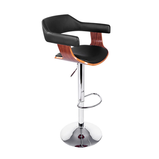 Stool Haven Wooden Bar Stool - Black and Wood