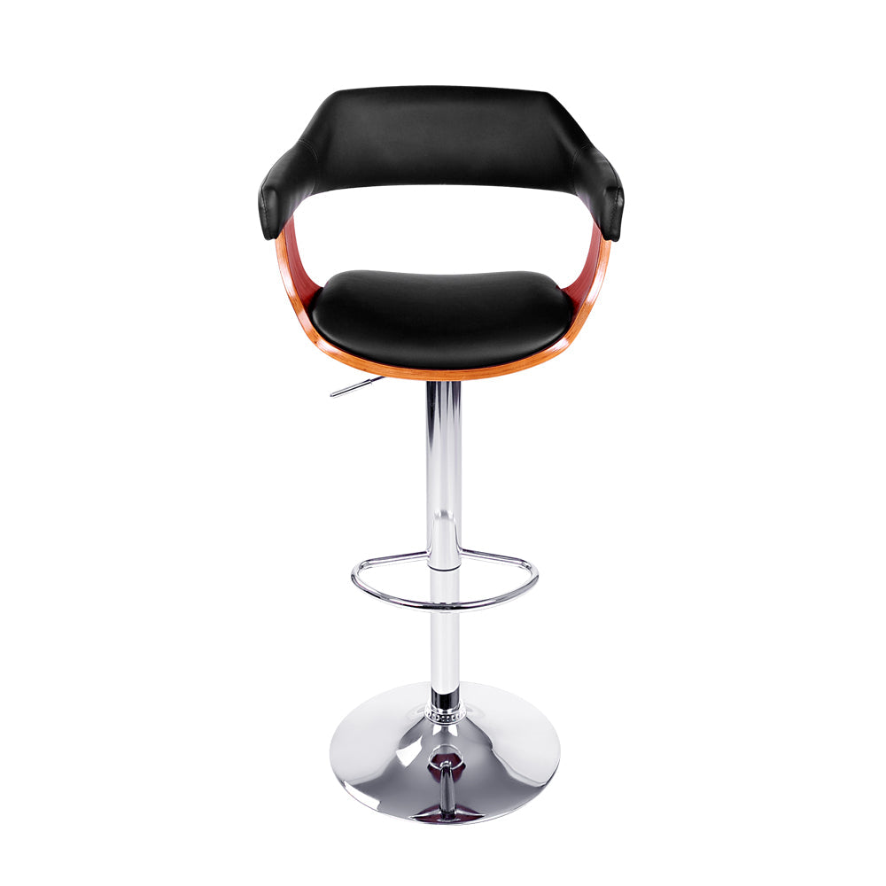 Stool Haven Wooden Bar Stool - Black and Wood