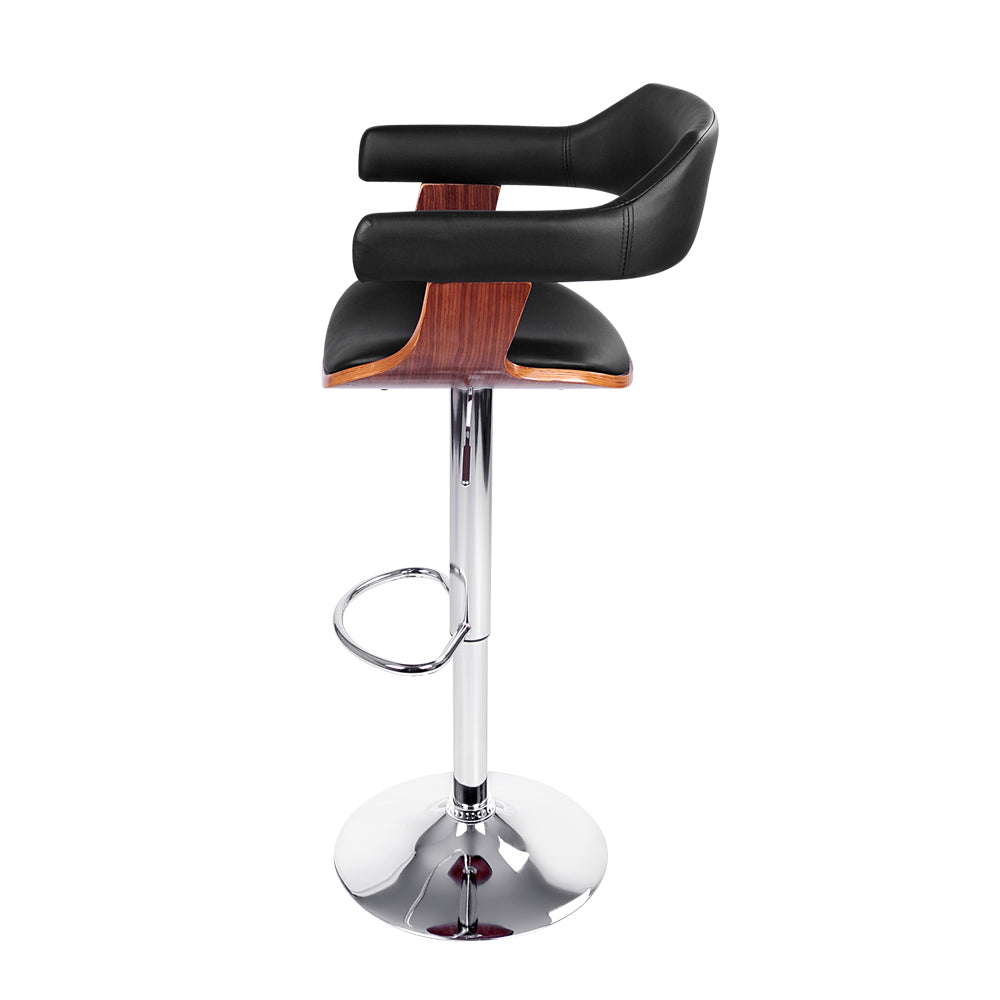 Stool Haven Wooden Bar Stool - Black and Wood