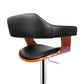 Stool Haven Wooden Bar Stool - Black and Wood