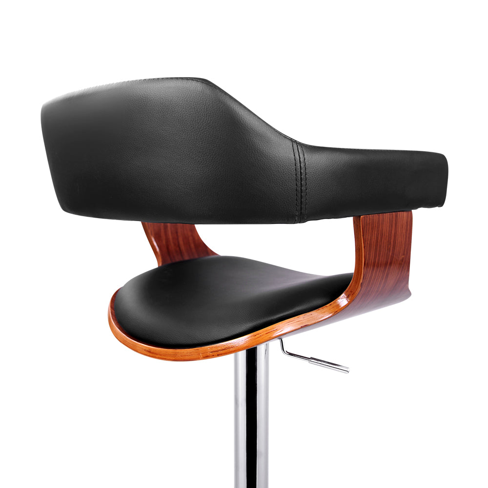 Stool Haven Wooden Bar Stool - Black and Wood