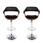 Stool Haven 2x Bar Stools Gas Lift Leather w/Armrest Black