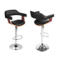 Stool Haven 4x Bar Stools Gas Lift Leather w/Armrest Black