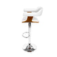 Stool Haven Wooden PU Leather Bar Stool - White and Chrome