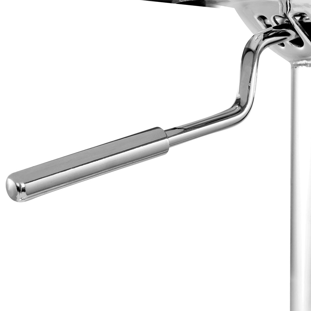 Stool Haven Wooden PU Leather Bar Stool - White and Chrome