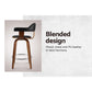 Stool Haven Set of 2 Bar Stools PU Leather Wooden Swivel - Wood, Chrome and Black
