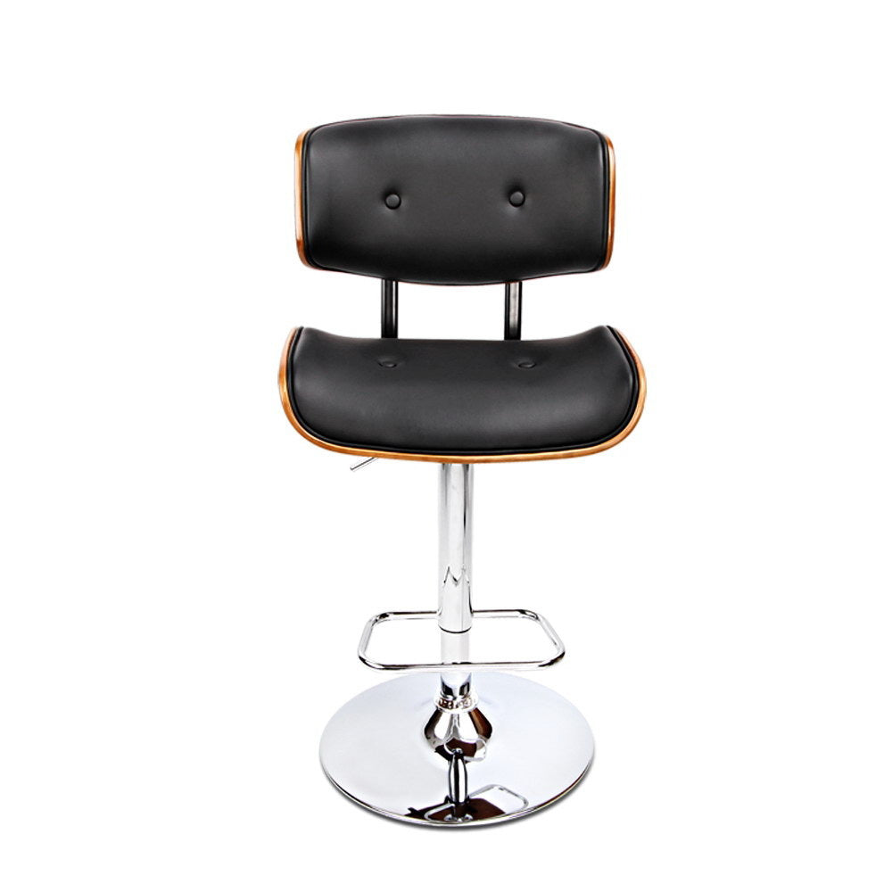 Stool Haven Bar Stools Gas Lift Leather Black