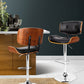 Stool Haven Bar Stools Gas Lift Leather Black