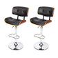 Stool Haven 2x Bar Stools Gas Lift Leather Black