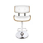 Stool Haven Set of 2 Wooden Gas Lift Bar Stool - White and Chrome