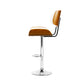 Stool Haven Set of 2 Wooden Gas Lift Bar Stool - White and Chrome