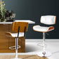 Stool Haven Set of 2 Wooden Gas Lift Bar Stool - White and Chrome