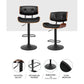Stool Haven Bar Stool Gas Lift Wooden PU Leather - Black and Wood