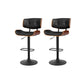 Stool Haven 2x Bar Stools Gas Lift Leather All Black