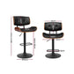 Stool Haven 4x Bar Stools Gas Lift Leather All Black