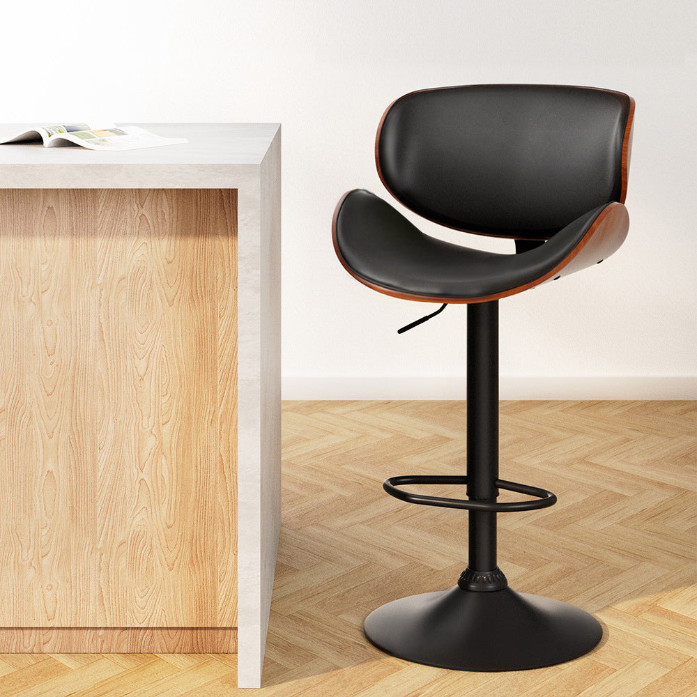 Stool Haven Bar Stools Kitchen Leather Barstools Swivel Gas Lift Vintage Chairs Black