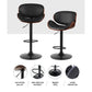 Stool Haven Bar Stools Kitchen Leather Barstools Swivel Gas Lift Vintage Chairs Black