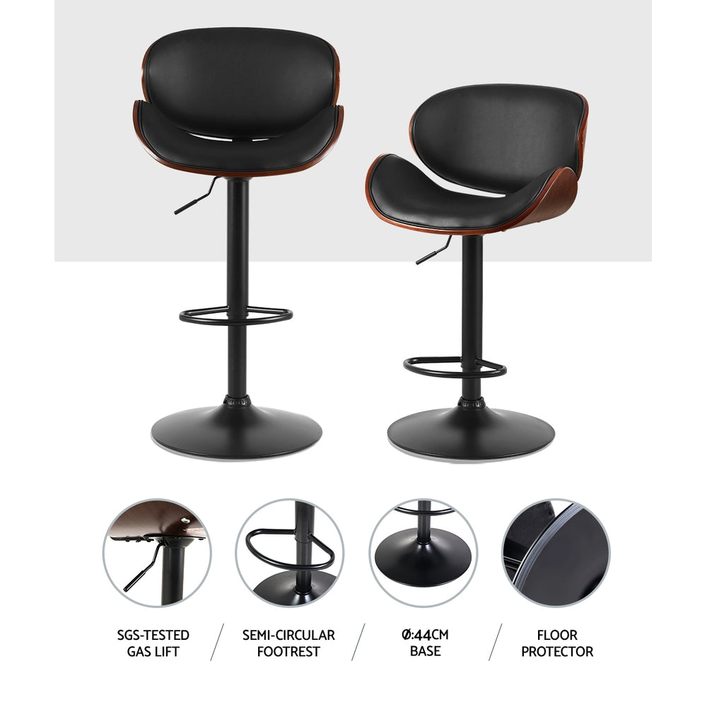 Stool Haven Bar Stools Kitchen Leather Barstools Swivel Gas Lift Vintage Chairs Black