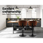 Stool Haven Bar Stools Kitchen Leather Barstools Swivel Gas Lift Vintage Chairs Black