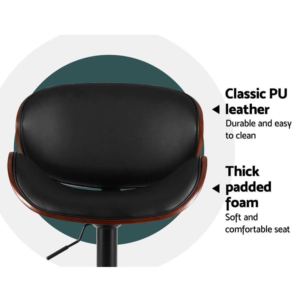 Stool Haven Bar Stools Kitchen Leather Barstools Swivel Gas Lift Vintage Chairs Black