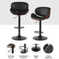 Stool Haven 4x Bar Stools Gas Lift Leather Padded Black