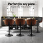Stool Haven 4x Bar Stools Gas Lift Leather Padded Black