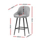 Stool Haven Set of 2 Bar Stools Upholstered - Grey