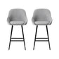 Stool Haven Set of 2 Bar Stools Upholstered - Grey