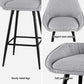 Stool Haven Set of 2 Bar Stools Upholstered - Grey