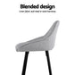 Stool Haven Set of 2 Bar Stools Upholstered - Grey