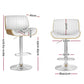1 x Stool Haven Bar Stools Swivel Leather Chairs Wooden - White